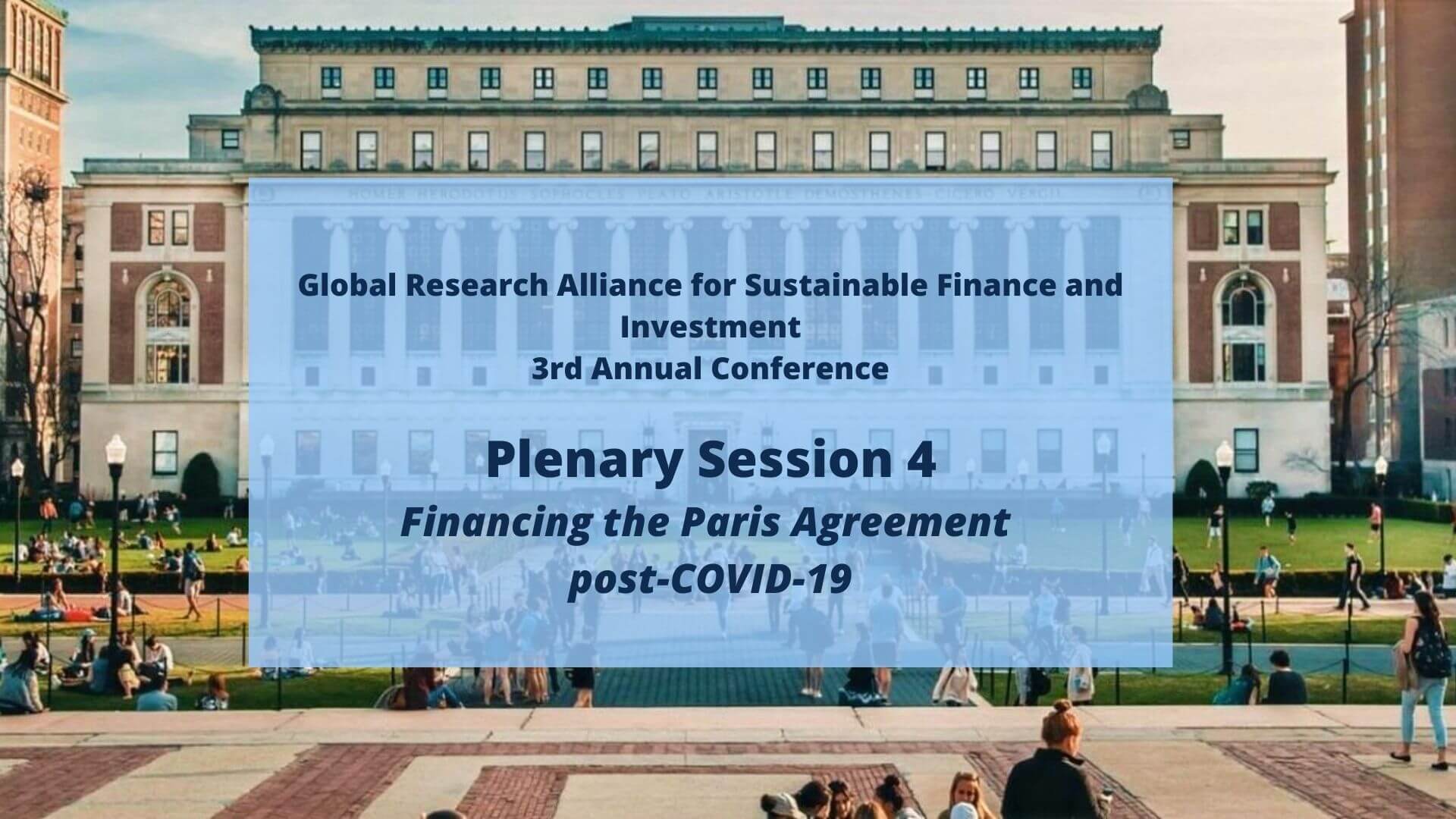 GRASFI Conference Financing the Paris Agreement postCOVID19 CPI