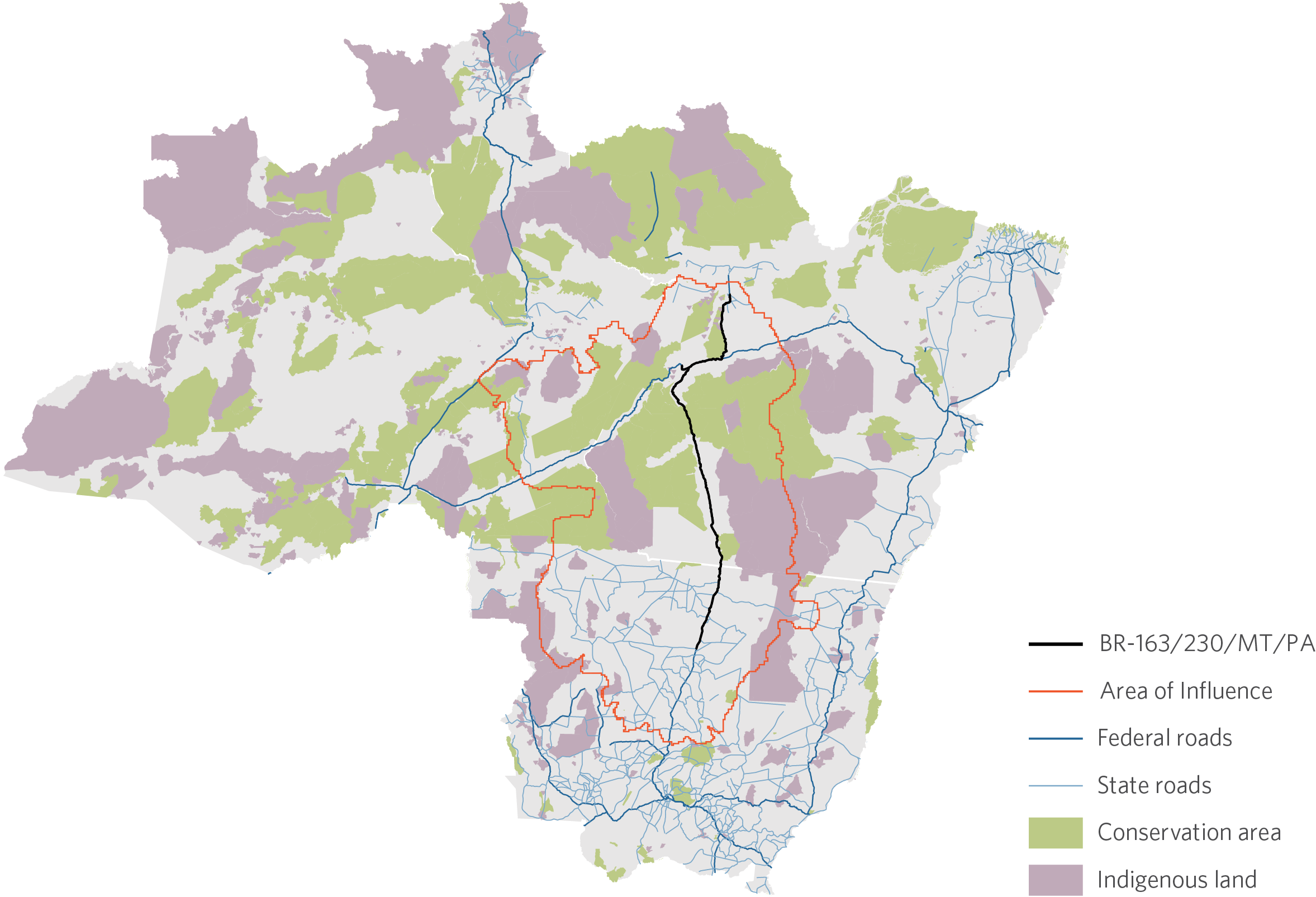 The federal highway BR-230 (the “Transamazônica”) was constructed in