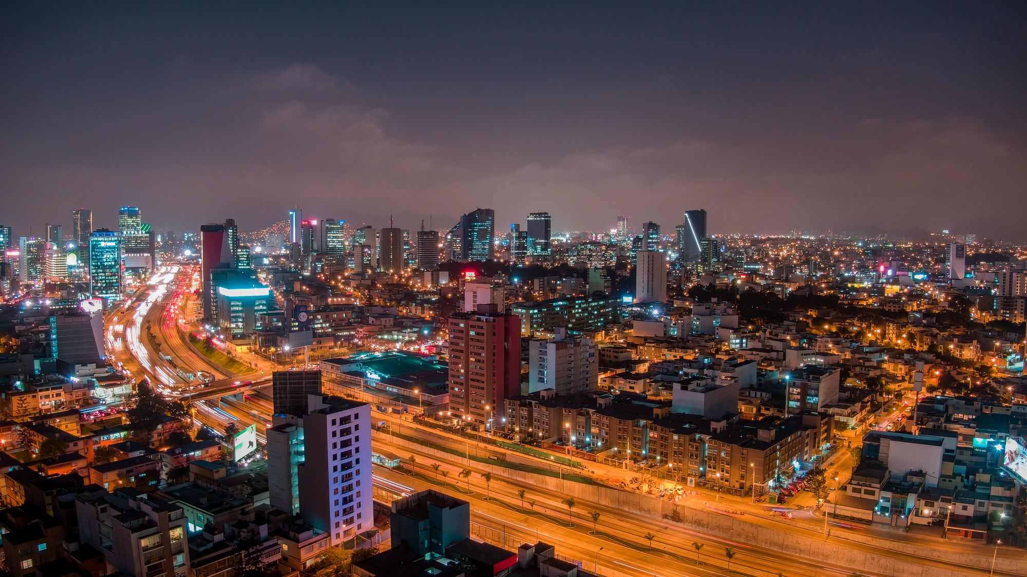urban-network-light-trails-lima-peru